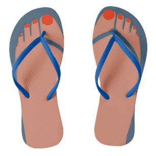 Bare Feet, Red Toes Thongs