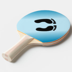 Bare Footprints Blue Ping Pong Paddle