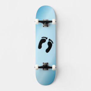 Bare Footprints Blue Skateboard