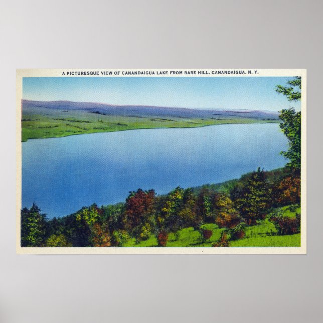 Bare Hill View of Canandaigua Lake Poster (Front)
