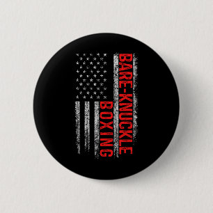 Bare Knuckle Boxing American Flag 4th Of July Figh 6 Cm Round Badge