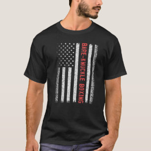 Bare Knuckle Boxing American Flag 4th Of July T-Shirt
