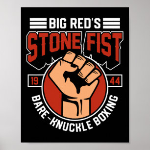 Bare-knuckle Boxing Club Fighter Training Gym Ston Poster