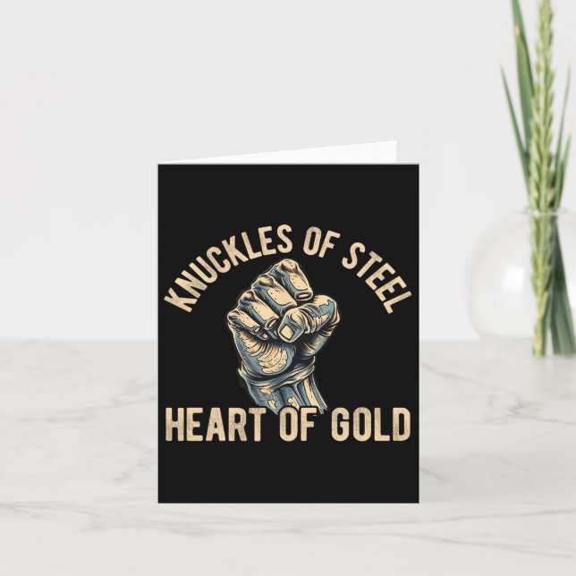 Bare Knuckle Boxing Men Fist Fighting Knuckle Figh Card (Front)