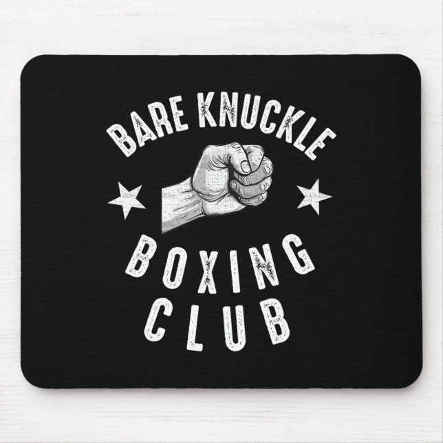 Bare Knuckle Boxing Men Fist Fighting Knuckle Figh Mouse Pad (Front)