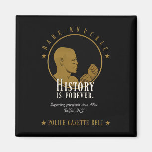 Bare-knuckle Boxing Police Gazette Knuckle Head Me Magnet