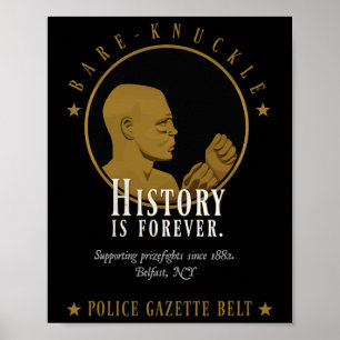 Bare-knuckle Boxing Police Gazette Knuckle Head Me Poster