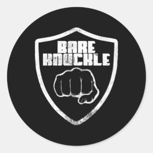 Bare Knuckle Fighter Fighting Boxing Bareknuckle Classic Round Sticker