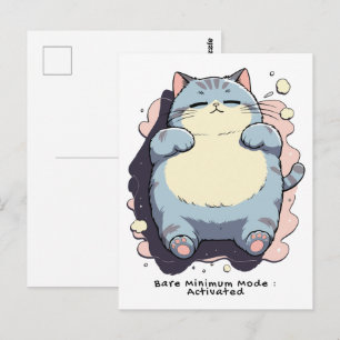 Bare Minimum Mode Activated – Relatable Mood Postcard