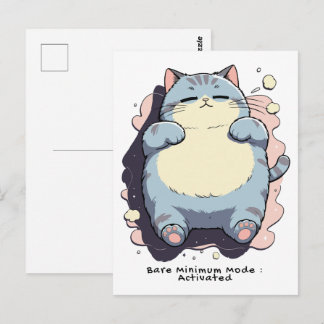 Bare Minimum Mode Activated – Relatable Mood Postcard