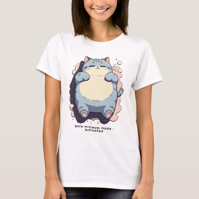 Bare Minimum Mode Activated – Relatable Mood T-Shirt (Front)