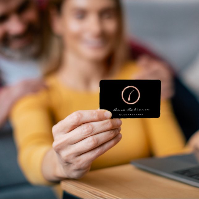 Bare Radiance Electrolysis Waxing Beauty Rose Business Card (Bare Radiance Electrolysis Waxing Beauty Rose Business Card)