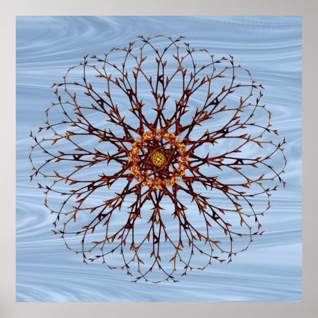Bare Tree and Sky Mandala Poster Print (Front)