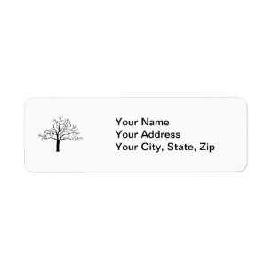 Bare Tree Design Return Address Label