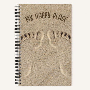 Barefeet Footprints in Sand Notebook