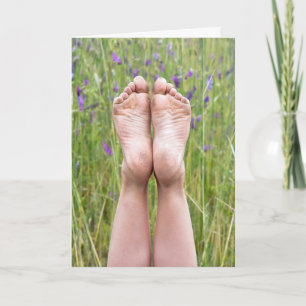 Barefeet in Wildflowers Birthday Card