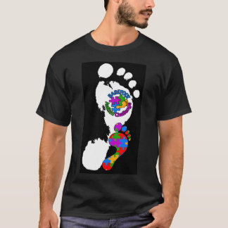 Barefoot Autism Challenge Logo T-Shirt Men
