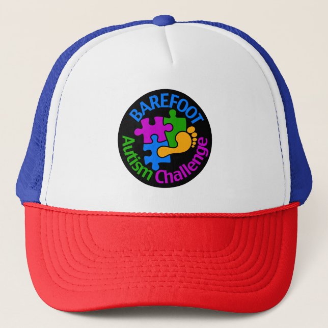 Barefoot Autism Challenge Trucker Hat (Front)