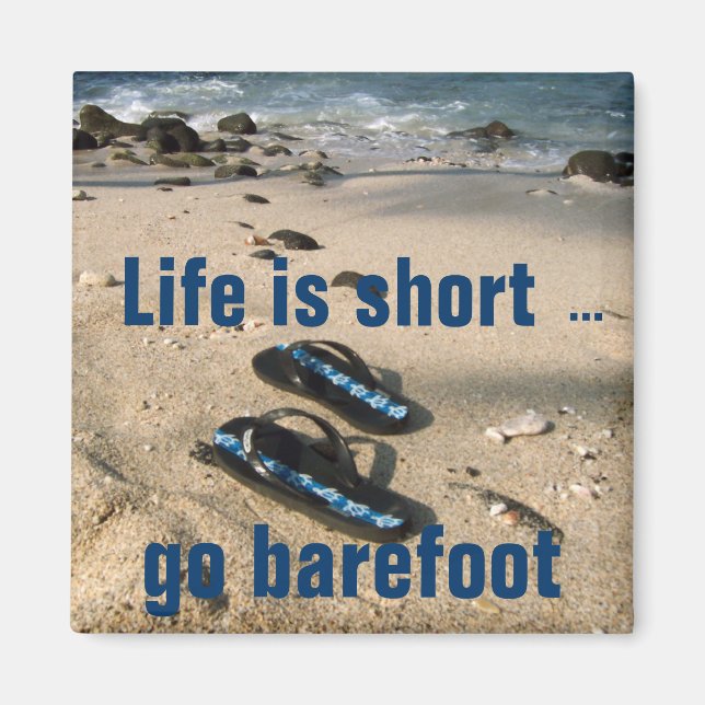 Barefoot  Beach Inspiration magnet (Front)