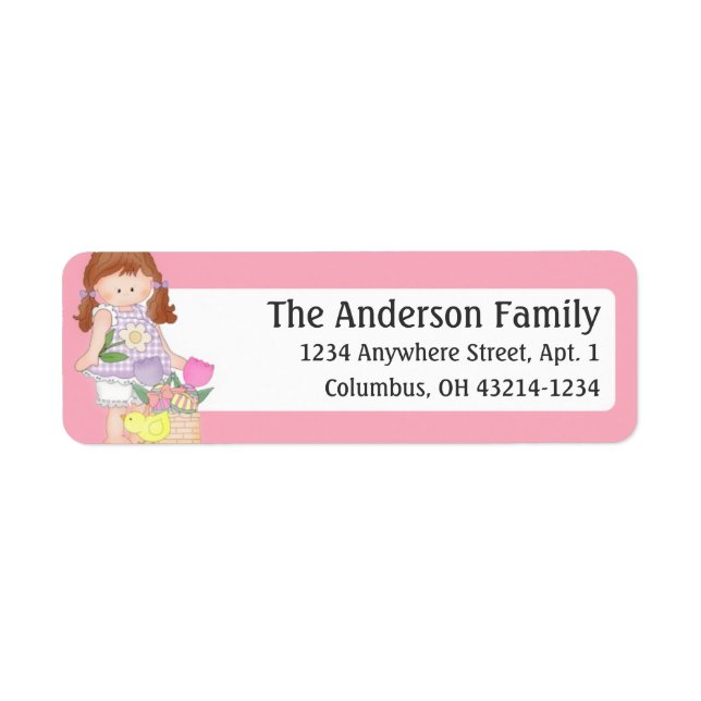 Barefoot Beth Loves Easter d4 Return Address Label (Front)