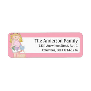 Barefoot Beth Loves Easter d5 Return Address Label