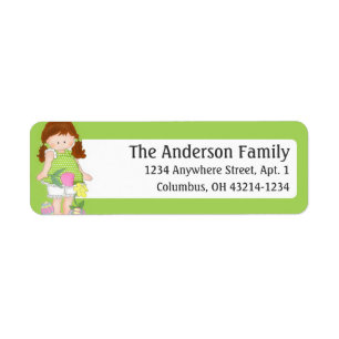 Barefoot Beth Loves Easter d6 Return Address Label