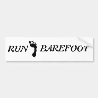 Barefoot Brand "run barefoot" bumper sticker