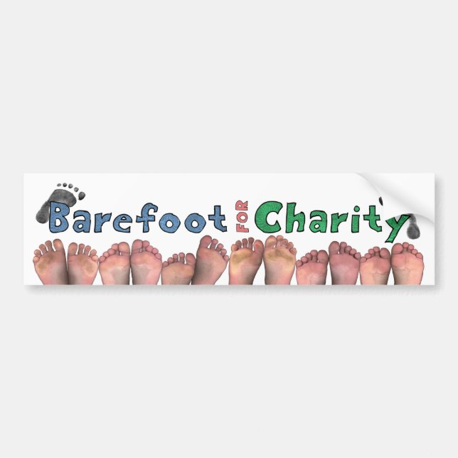 Barefoot for Charity Bumper Sticker (Front)