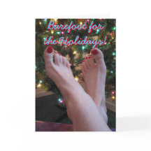 Barefoot for the Holidays Greeting Card