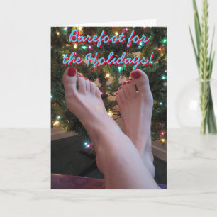 Barefoot for the Holidays Greeting Card