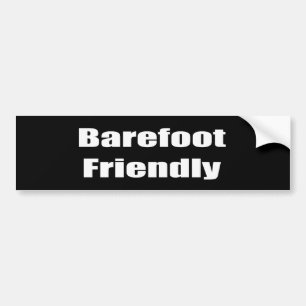 Barefoot Friendly Bumper Sticker