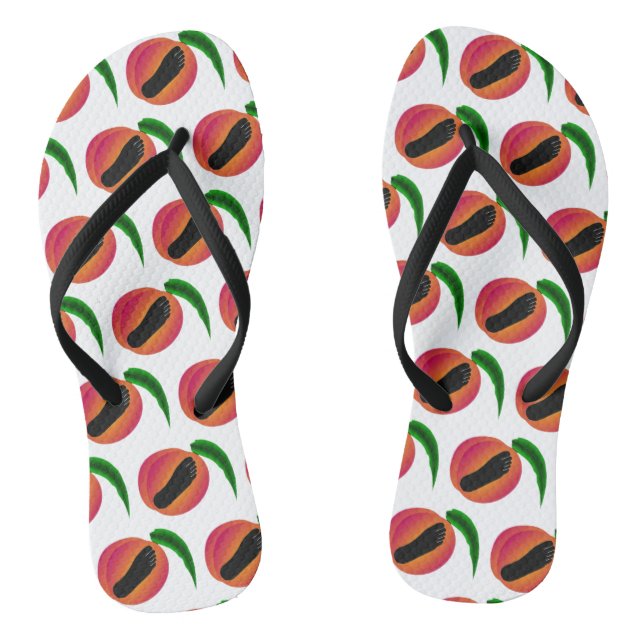 Barefoot Georgia Peaches Flip Flops (Footbed)