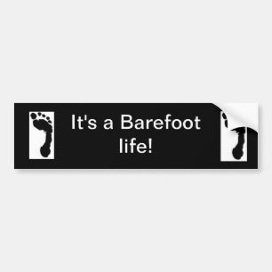 "Barefoot Life" bumper sticker