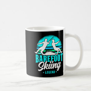 Barefoot skiing legend retro style water sport coffee mug