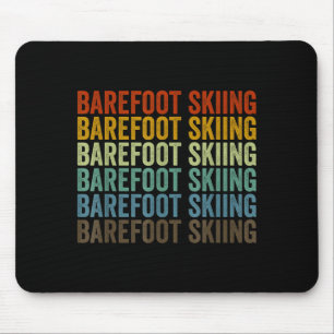 Barefoot skiing sports retro  mouse pad