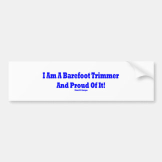 Barefoot trimmer bumper sticker