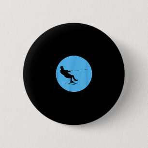 Barefoot water skiing motorboat sport aquatic 6 cm round badge