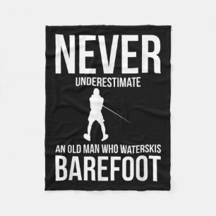 Barefoot Water Skiing Water Skis Fleece Blanket