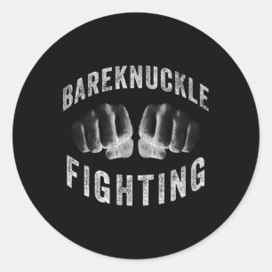 Bareknuckle Fighting Knockout Classic Round Sticker