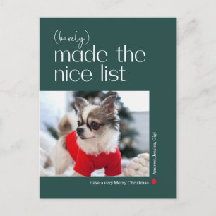 Barely Made It Editable Colour Holiday Postcard