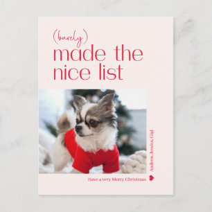 Barely Made It Editable Colour Holiday Postcard