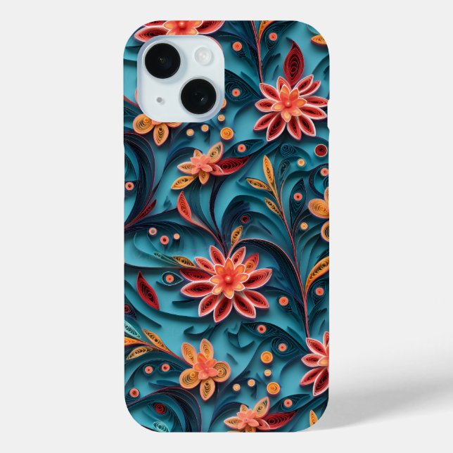 Barely There Seamless floral paper pattern Case-Mate iPhone Case (Back)