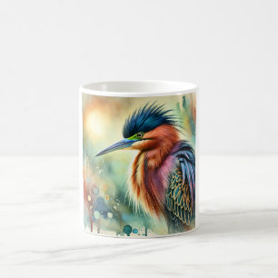 Barethroated Tiger Heron 080824AREF127 - Watercolo Coffee Mug