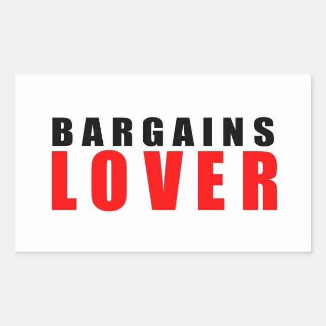 Bargains lover rectangular sticker (Front)