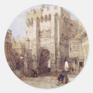 Bargate Gatehouse in Southampton City Classic Round Sticker