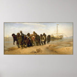 Barge Hauliers on the Volga Poster