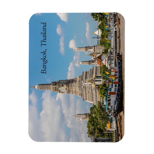 Barge sailing pas Wat Arun Magnet (Vertical)