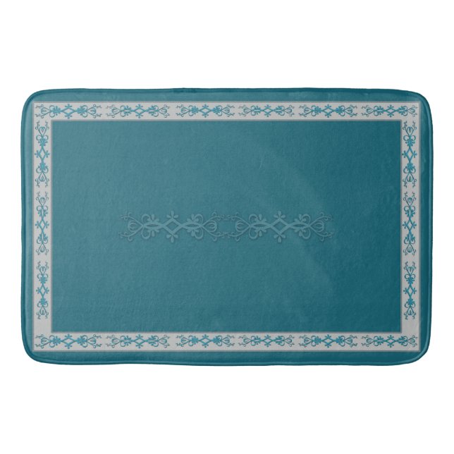 Barhroom Rug/Mat - Border/Design (Matches Curtain) Bath Mat (Front)