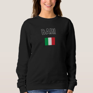Bari City Retro Vintage Italian Flag Italy Souveni Sweatshirt