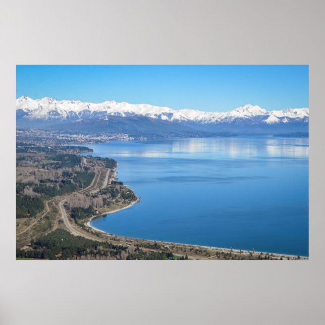 Bariloche Aerial View In Winter Poster (Front)